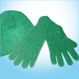 Damen Kaschmir Mütze & Handschuhe