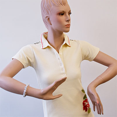 Damen Kurzarm-Polo-Shirt mit hochwertiger Stickerei